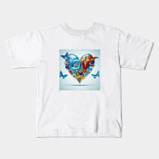 Blue love Kids T-Shirt